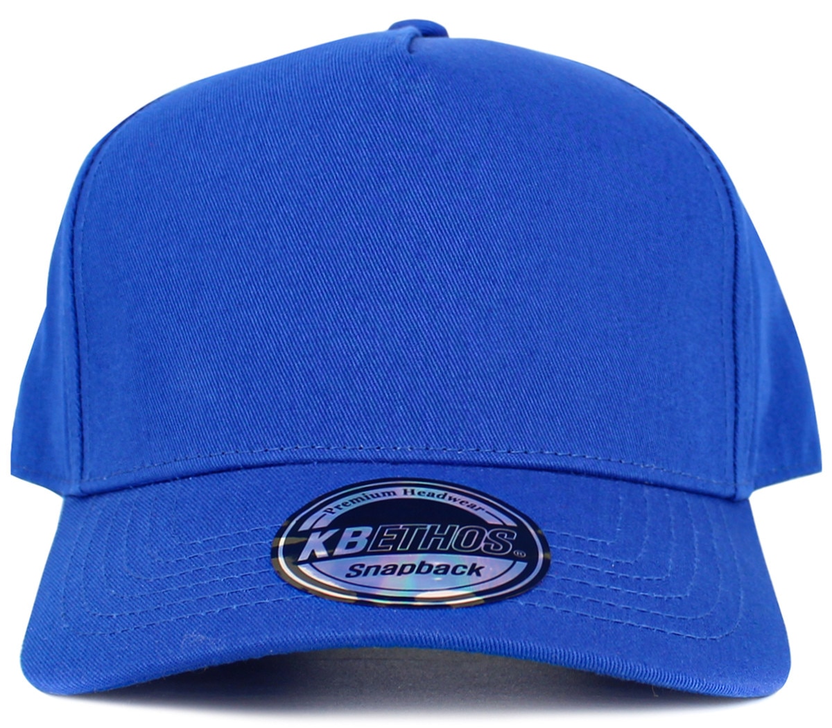 Royal Blue Baseball 5 Panel Cap Front View